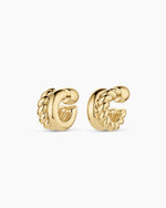 Crew Stacked Huggies || option::18K Gold Plated