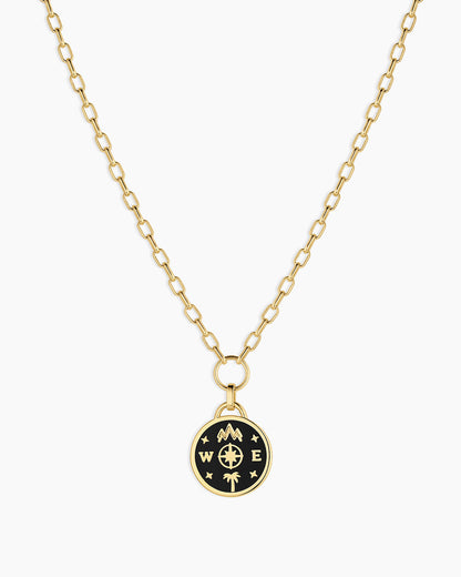 Lose Yourself Coin Necklace || option::18K Gold Plated