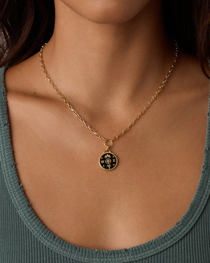Lose Yourself Coin Necklace || option::18K Gold Plated