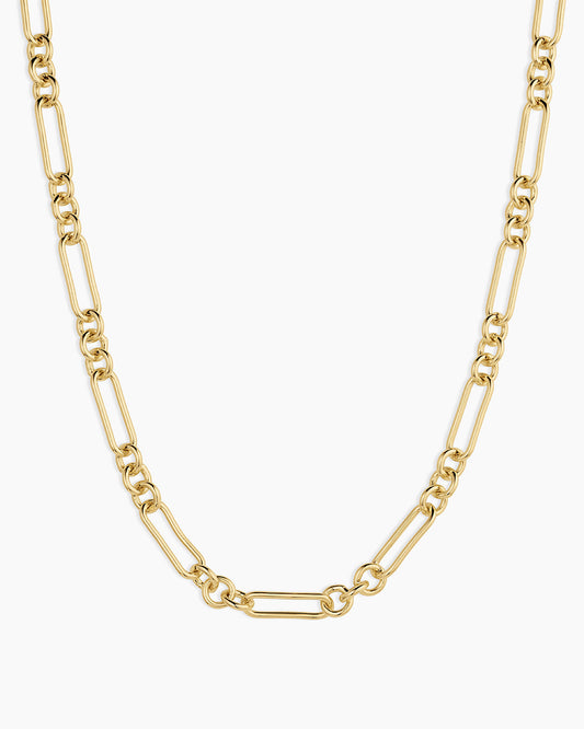Reed Link Necklace || option::18K Gold Plated