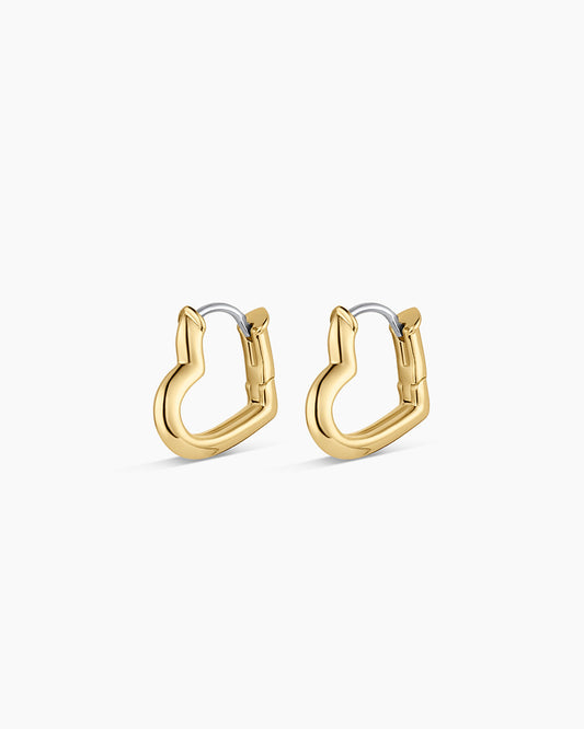 Campbell Heart Huggies || option::18K Gold Plated