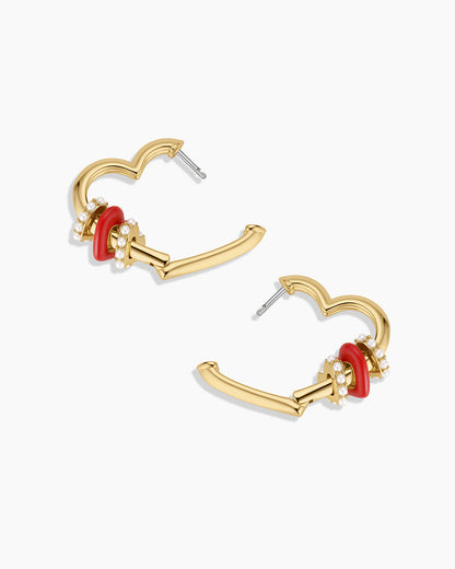 Love Pearl Hoops || option::18K Gold Plated