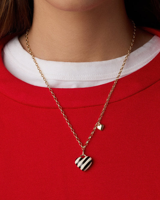 Campbell Heart Necklace || option::18K Gold Plated