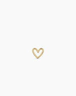 Delicate Heart Carabiner Charm || option::18K Gold Plated