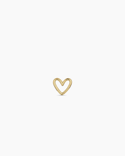 Delicate Heart Carabiner Charm || option::18K Gold Plated