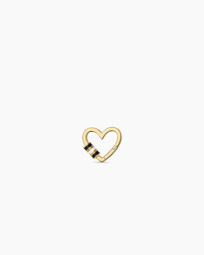 Campbell Heart Carabiner Charm || option::18K Gold Plated