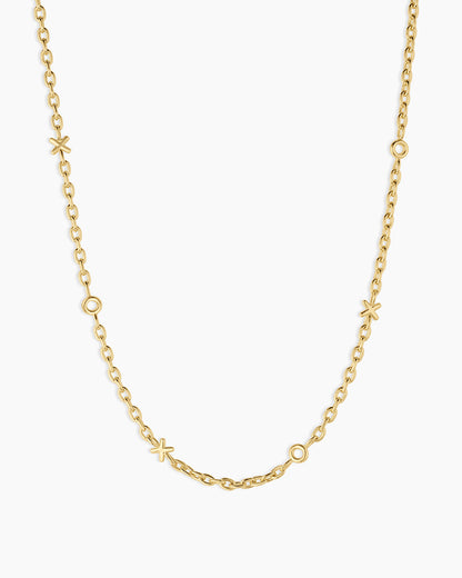 XOXO Necklace || option::18K Gold Plated