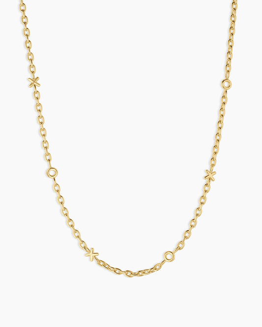 XOXO Necklace || option::18K Gold Plated