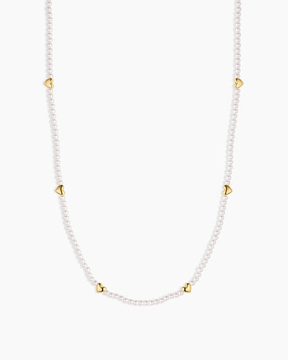 Amour Pearl Necklace || option::18K Gold Plated