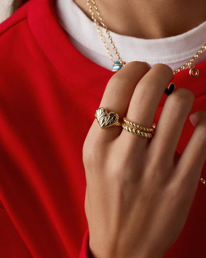Love Locket Ring || option::18K Gold Plated