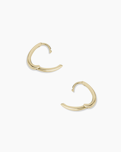 14k Gold Everyday Oval Huggies