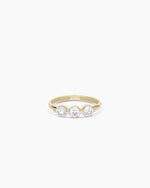 Lab Grown Diamond Trio Ring || option::14K Solid Gold