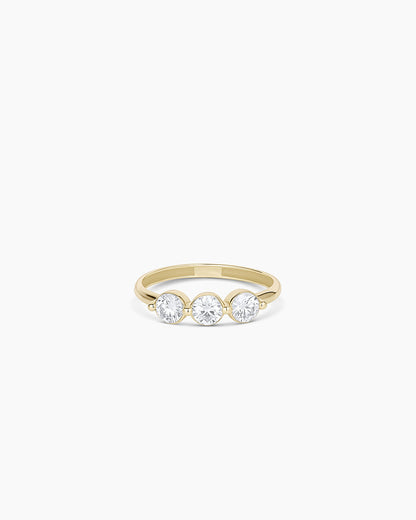 Lab Grown Diamond Trio Ring || option::14K Solid Gold