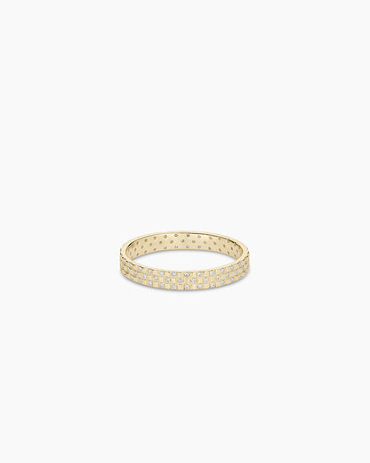 Diamond Checkered Ring || option::14K Solid Gold