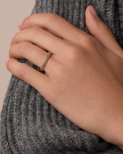 Diamond Checkered Ring