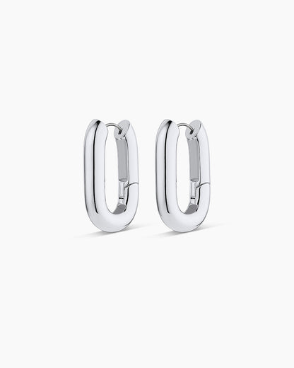 Zoey Statement Hoops || option::Silver Plated