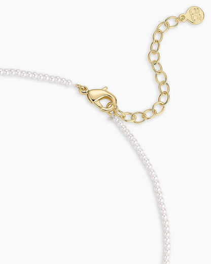 Finley Mini Pearl Necklace || option::18K Gold Plated