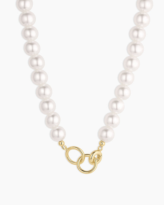 Finley Pearl Matinee Necklace || option::18K Gold Plated