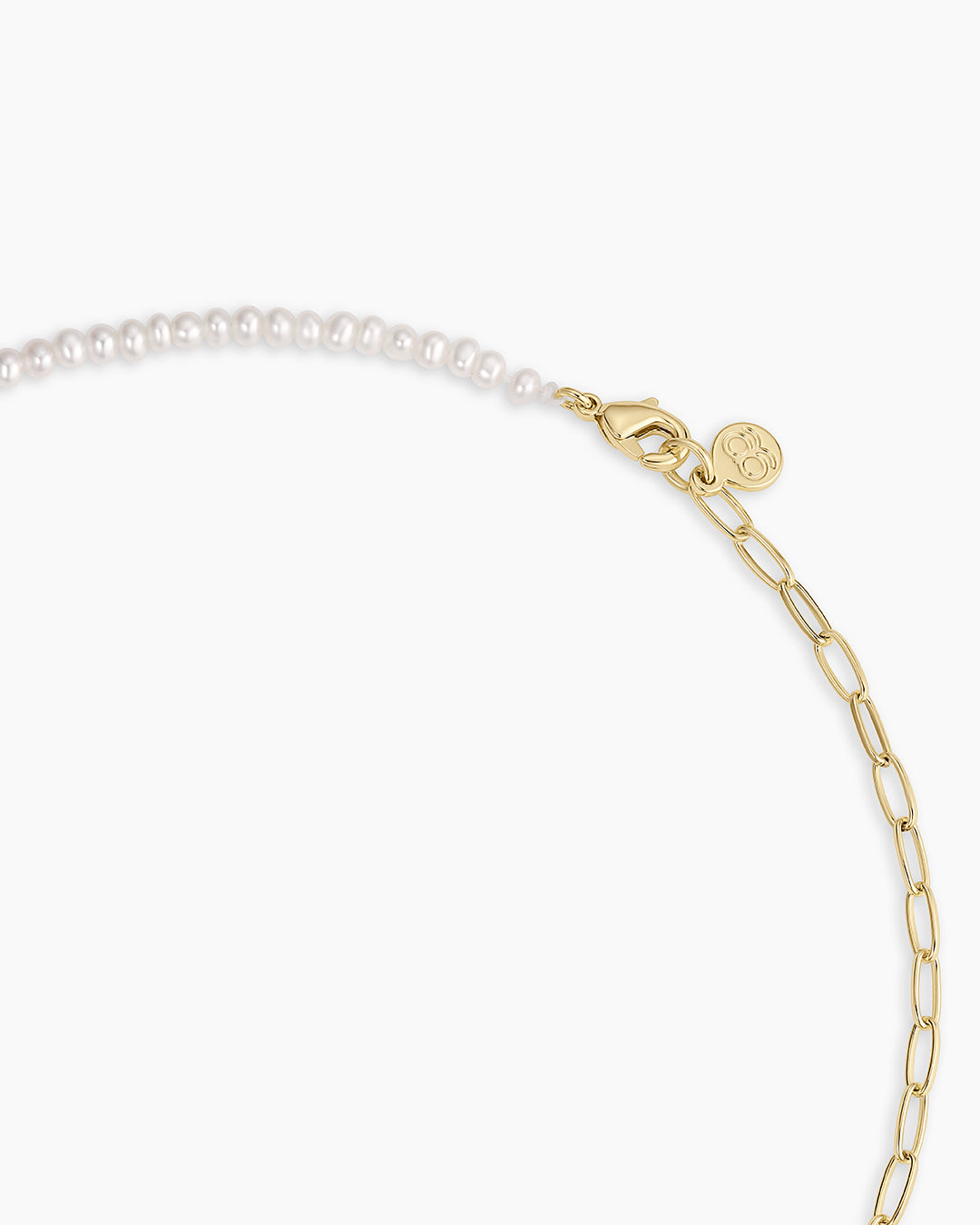 Lou Pearl Alphabet Necklace || option::18K Gold Plated, C