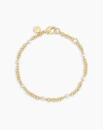 Finley Pearl Dot Bracelet || option::18K Gold Plated