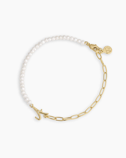 Lou Pearl Alphabet Bracelet