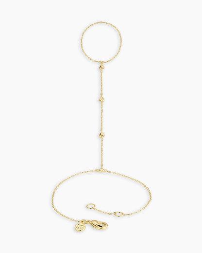 Amour Hand Chain || option::18K Gold Plated