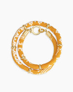 Paisley Bandana Wrap Bracelet || option::18K Gold Plated, Yellow