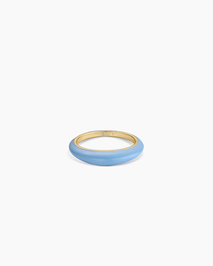 Lou Stacking Ring || option::18K Gold Plated, Chambray