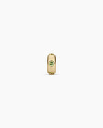 14K Gold Birthstone Halo Charm || option::14K Solid Gold, Peridot - August