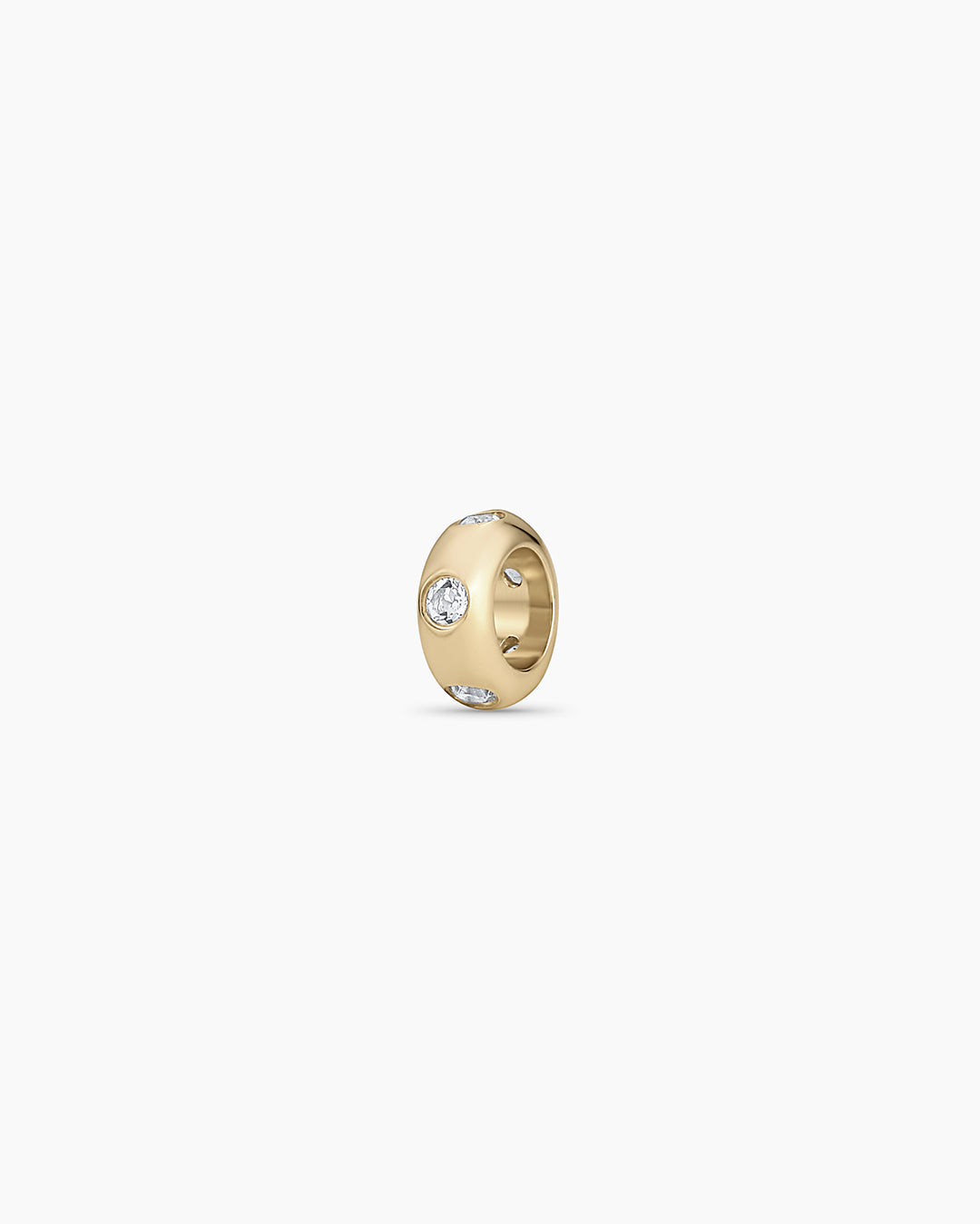 14K Gold Birthstone Halo Charm