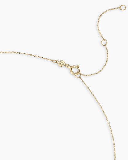 14K Gold Birthstone Halo Charm Necklace