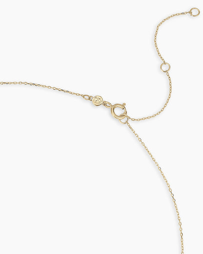 14K Gold Birthstone Halo Charm Necklace || option::14K Solid Gold, Citrine - November