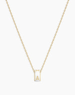 14K Gold Mama Halo Charm Necklace || option::14K Solid Gold