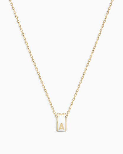 14K Gold Mama Halo Charm Necklace || option::14K Solid Gold