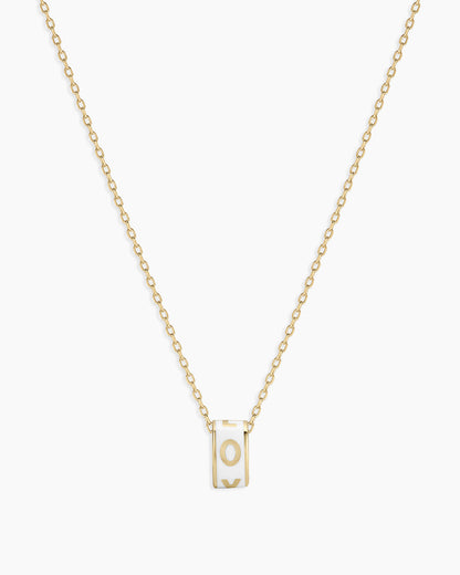 14K Gold Love Halo Charm Necklace || option::14K Solid Gold