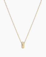 14K Gold Lou Halo Charm Necklace || option::14K Solid Gold