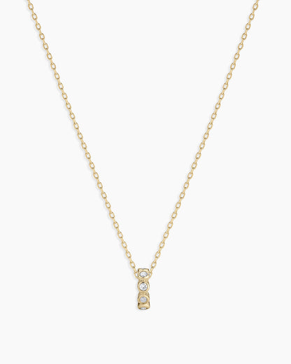 Classic Diamond Halo Charm Necklace