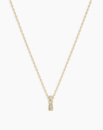 Classic Diamond Halo Charm Necklace || option::14K Solid Gold
