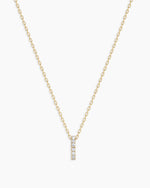 Diamond Pavé Halo Charm Necklace || option::14K Solid Gold