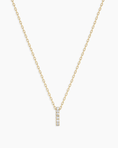 Diamond Pavé Halo Charm Necklace || option::14K Solid Gold