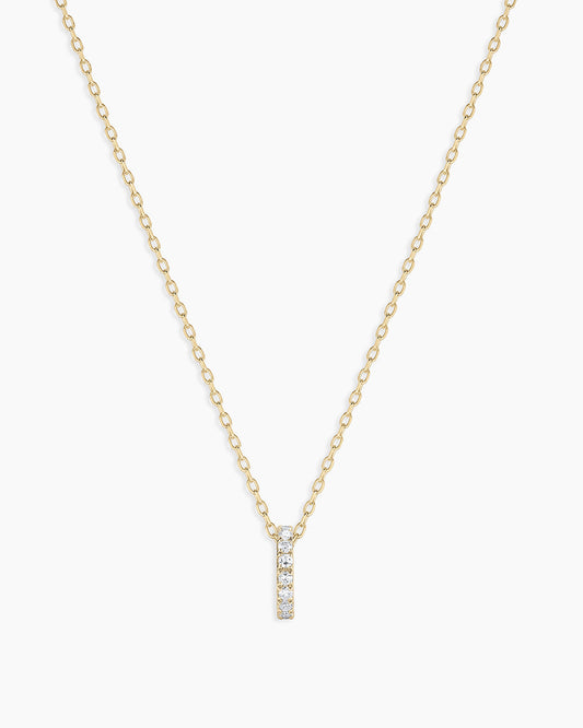 Diamond Pavé Halo Charm Necklace || option::14K Solid Gold