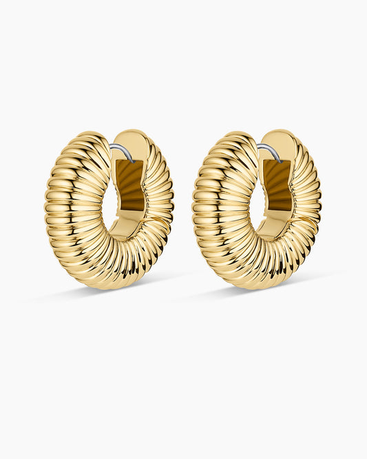 Cress Hoops || option::18K Gold Plated