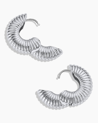Cress Hoops || option::Silver Plated