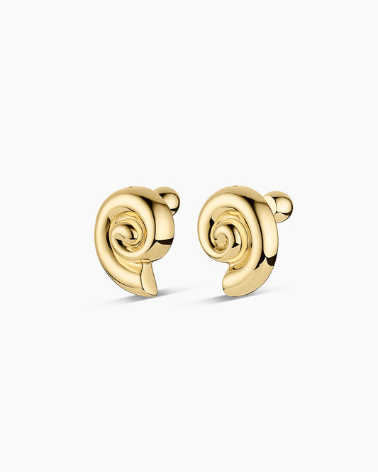 Nautilus Statement Earrings || option::18K Gold Plated