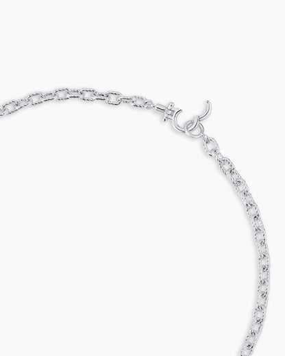 Crew Mini Link Necklace || option::Silver Plated
