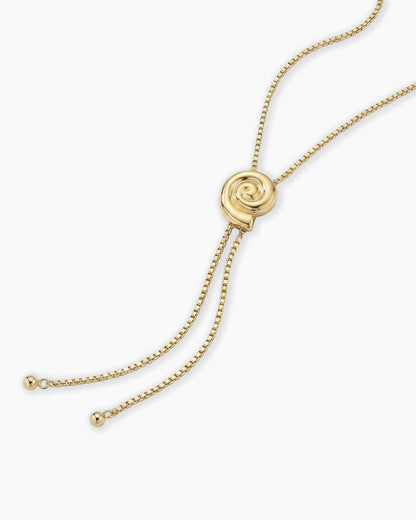 Nautilus Bolo Necklace || option::18K Gold Plated