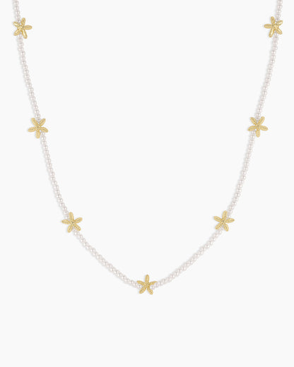 Starfish Pearl Necklace || option::18K Gold Plated