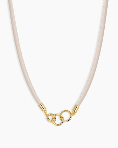 Brooks Necklace || option::18K Gold Plated, Cream