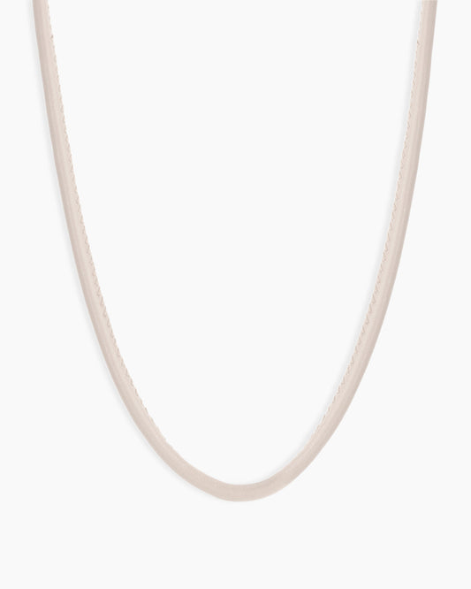 Brooks Necklace || option::18K Gold Plated, Cream