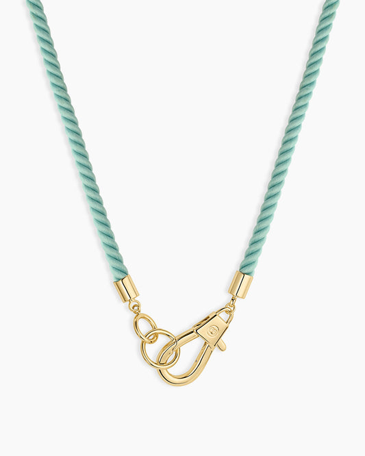 Brooks Rope Necklace || option::18K Gold Plated, Seafoam